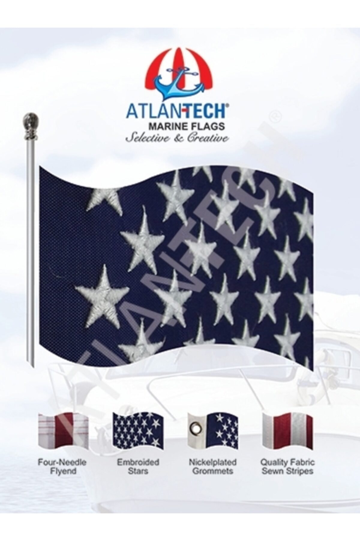 Atlantech Amerikan Bayrağı 50x75cm