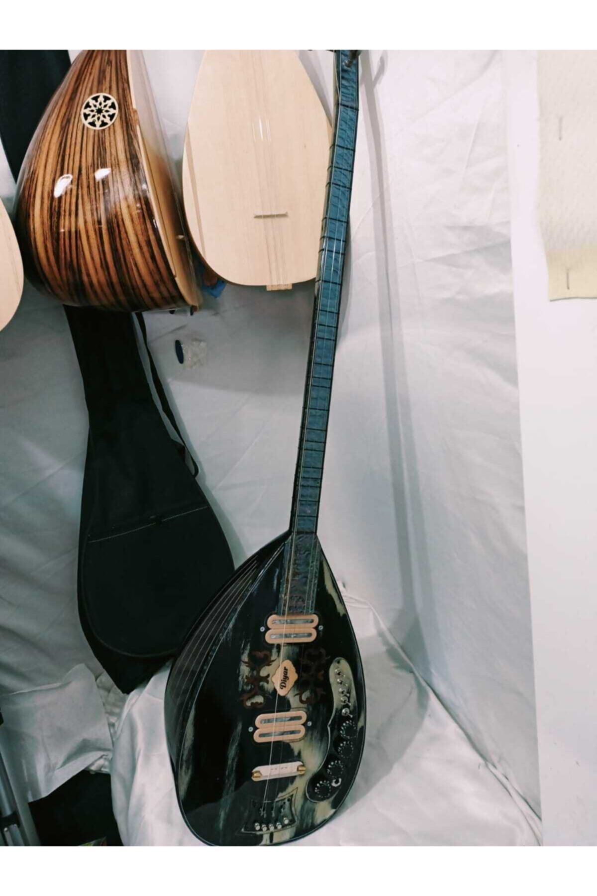 YILMAZ MÜZİK EVİ Lesili Sedef Işlemeli Elektro Saz
