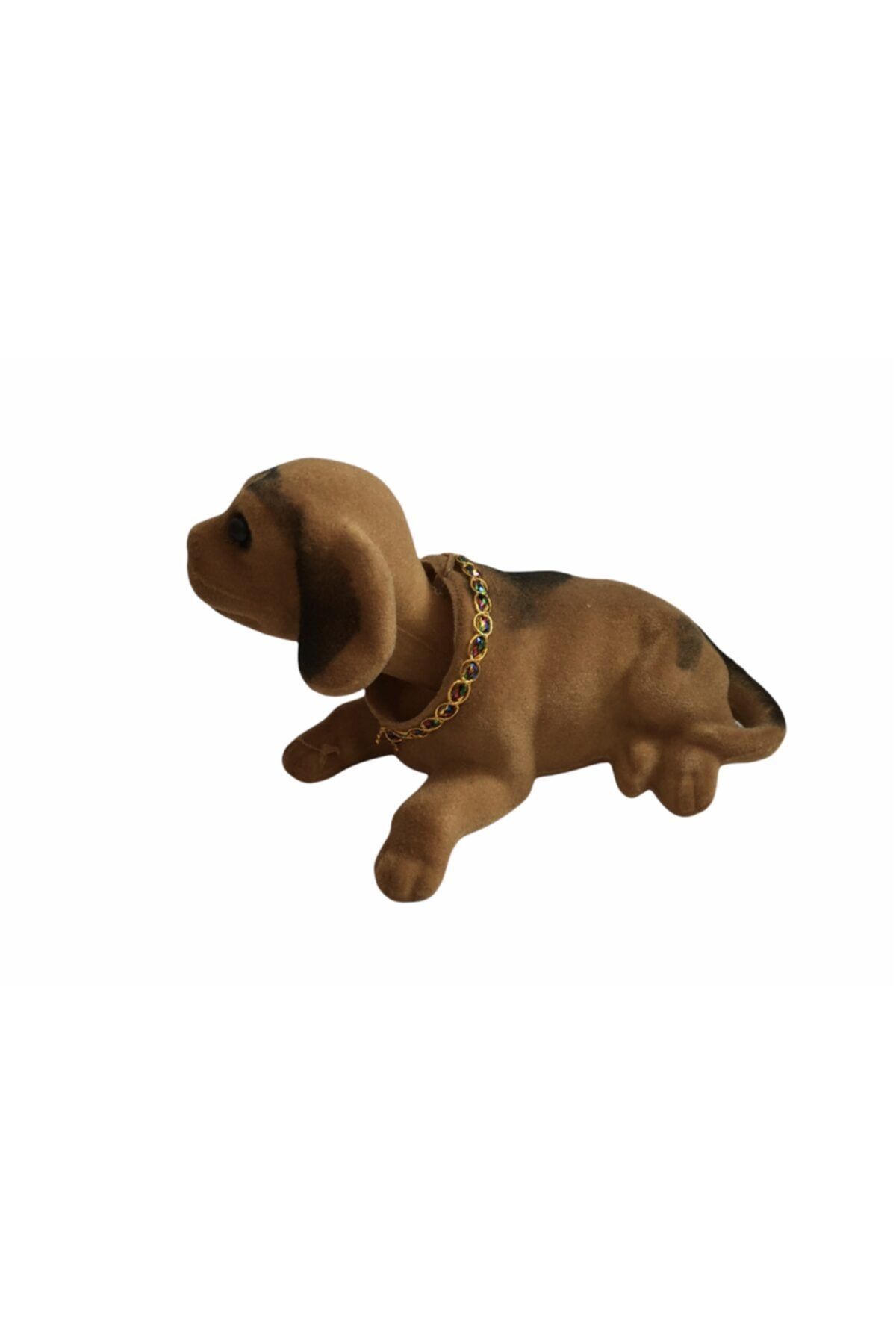 DMR Kafa Sallayan Köpek Süs Yapışkanlı Kahverengi