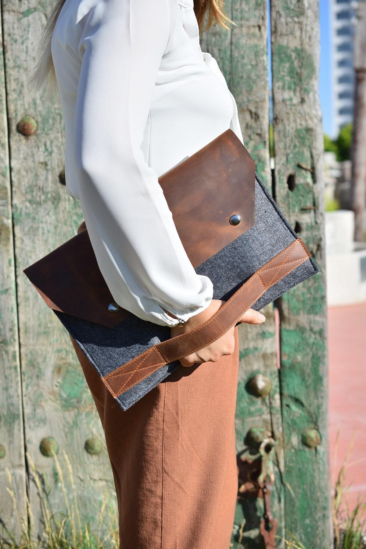 dk leather Thor Kahve Hakiki Deri Macbook Pro 15.6\