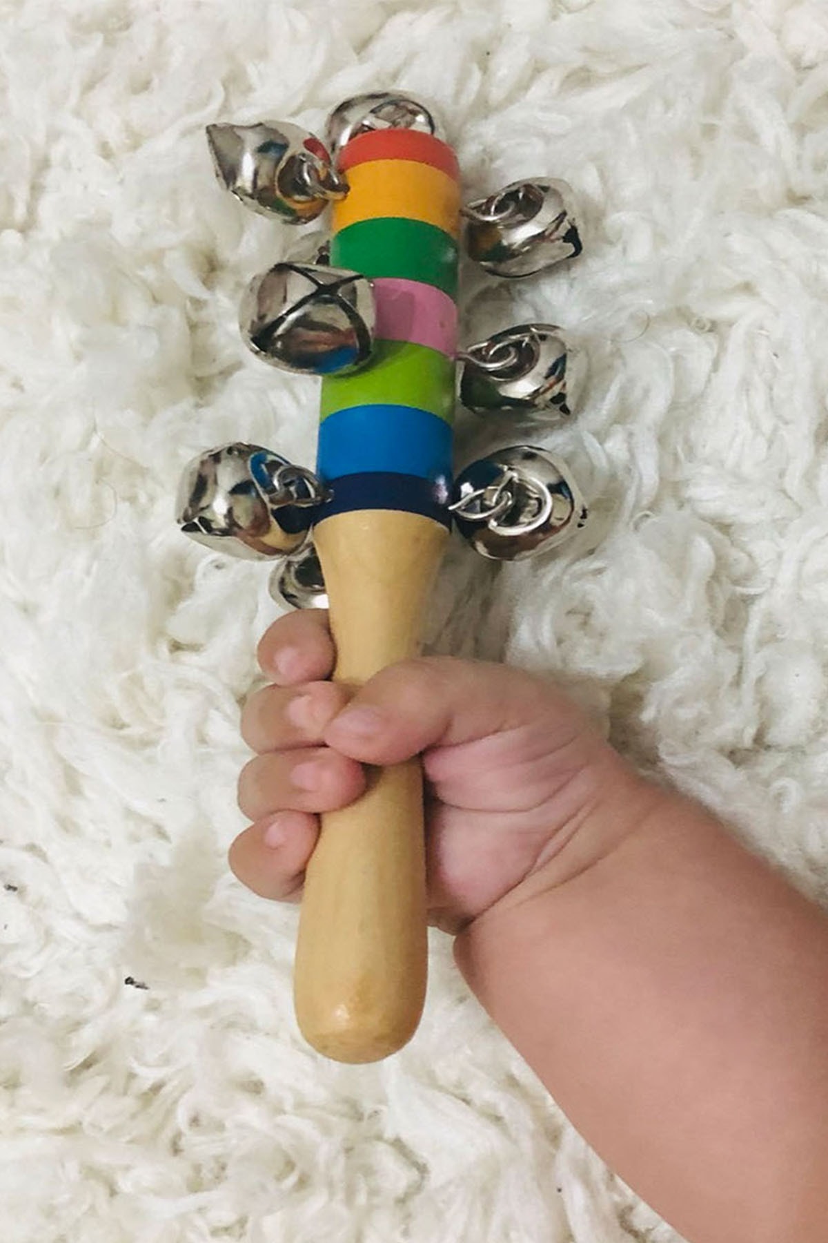 HemDem Ahşap Saplı Çıngırak El Zili