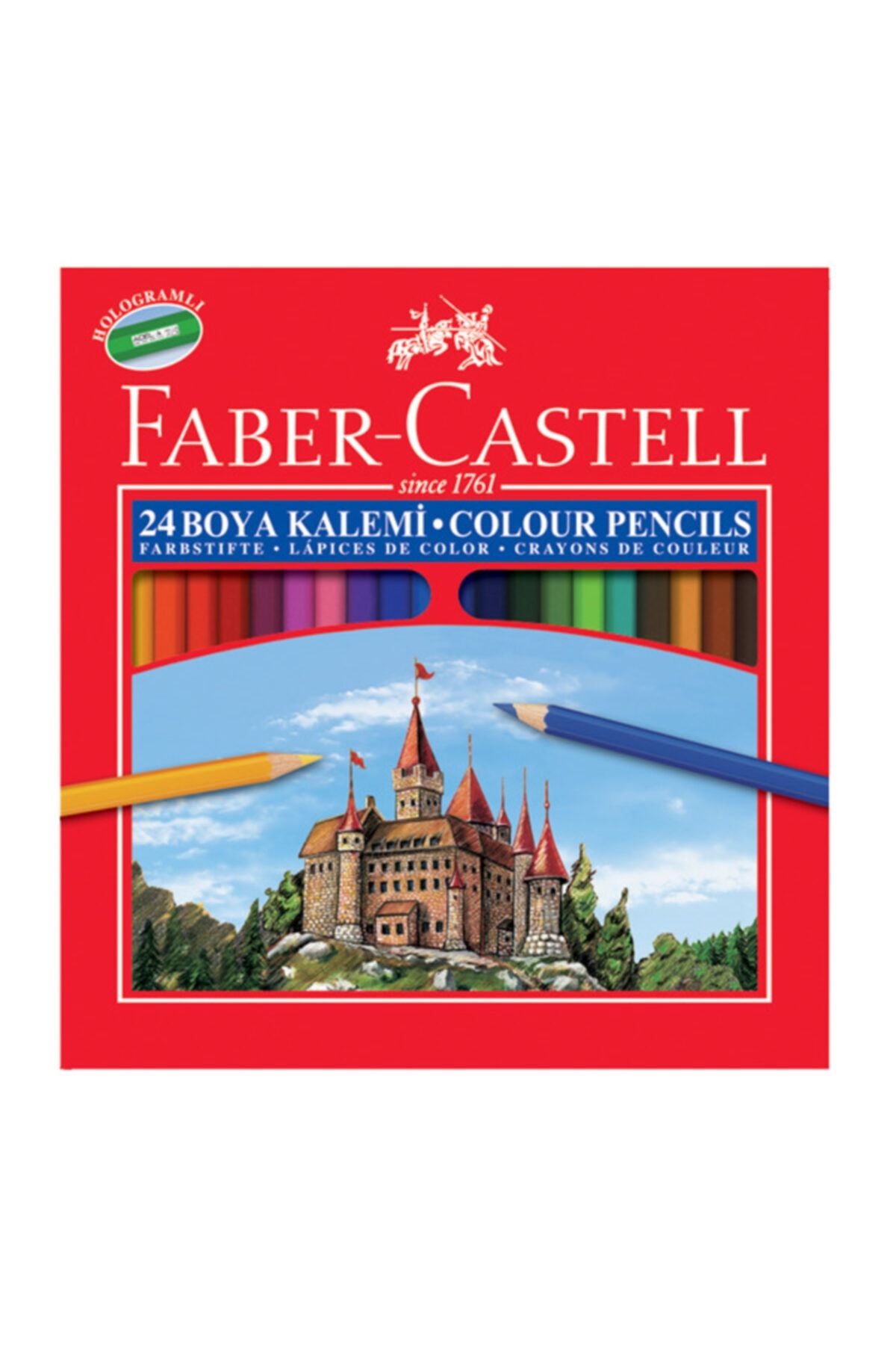 Faber Castell Kuru Boya Red Line Karton Kutu Tam Boy 24 Lü