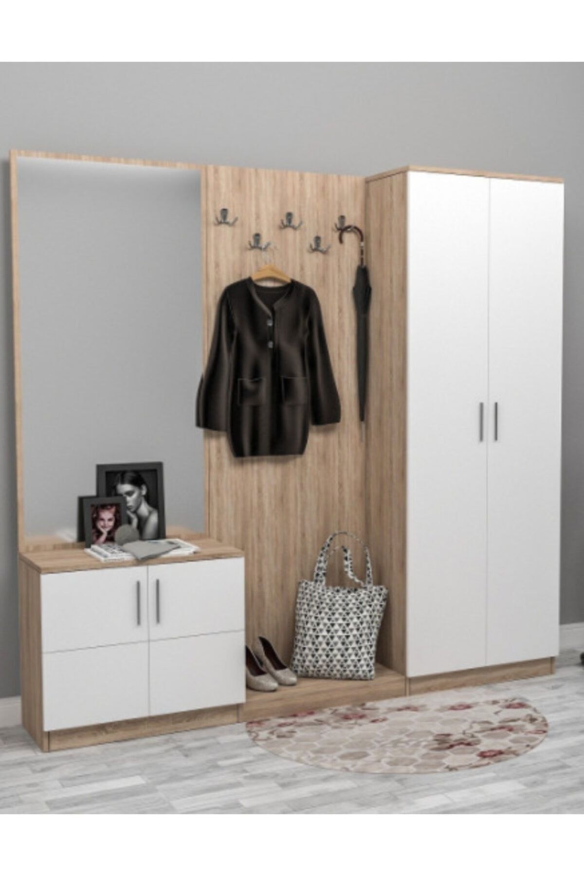 Alvers Mobilya Istanbul Portmanto Tamamı Mdf