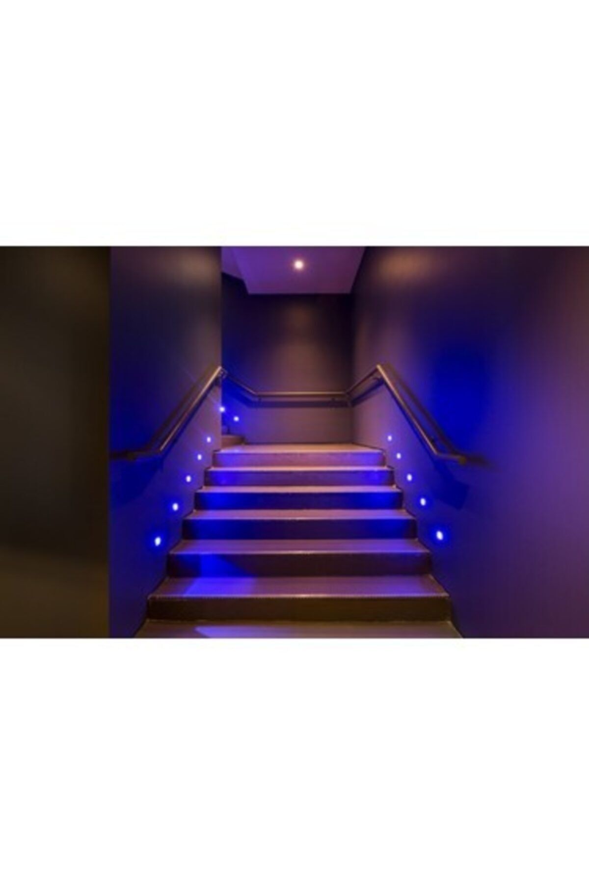 sekizgen led Hareket Sensörlü Kare 3 Watt Merdiven Armatürü Matkrom Mavi Işık