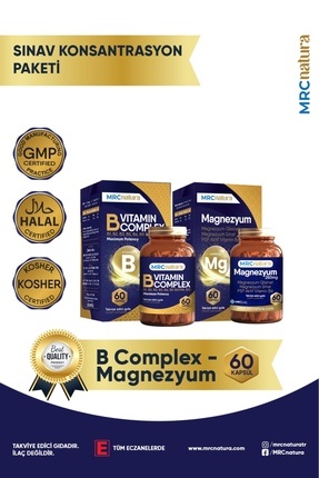 MRC NATURA MAGNEZYUM + B COMLEX SINAV VE KONSANTRASYON PAKETİ Image 0