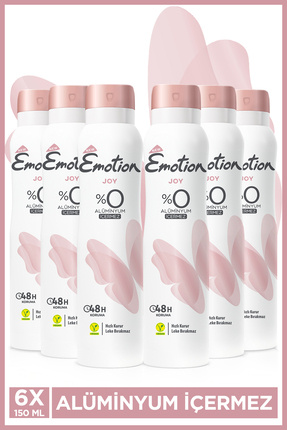 Joy Kadın Vegan Deodorant 6x150 Ml Hızlı Kurur, Leke Bırakmaz Image 0