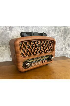 Eskitme Nostalji Tasarımlı Bluetoothlu Nostalji Radyo Fm-sd Kart-aux 1965A Image 0