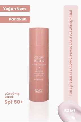 Glow Block Ton Eşitlemeye Yardımcı Pembe Bazlı Yüz Güneş Kremi Image 0