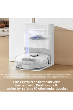 L10s Plus Robot Süpürge Beyaz, 7.000Pa Emiş Gücü Image 2