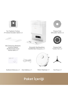 L10s Plus Robot Süpürge Beyaz, 7.000Pa Emiş Gücü Image 7