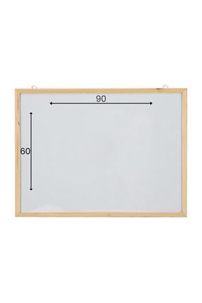 İnterpano 60x90 Beyaz Yazı Tahtası Duvara Monte Ahşap Çerçeve Laminant Yüzey Image 0