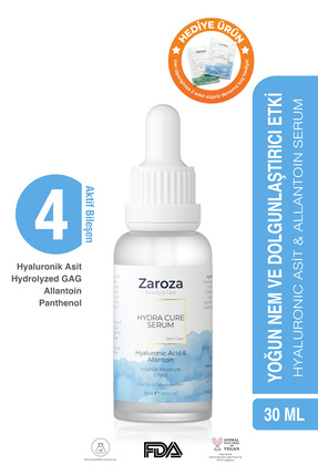 Yoğun Nemlendirici Serum (HYALURONİC SERUM & ALLANTOİN) - Hydra Cure Serum - 30 ml Image 0