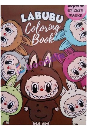 Labubu Boyama Kitabı  Stickerlı Arka Kapak Kesilerek Maskeli Boyanacak Sayısı 16 Image 0