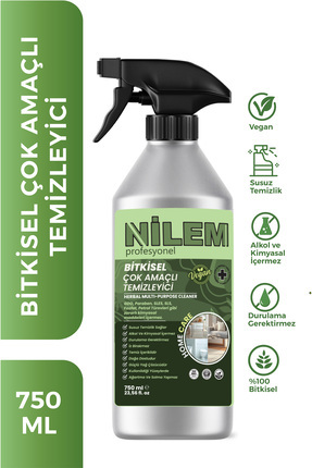 Profesyonel %100 Bitkisel Çok Amaçlı Temizleyici Vegan Leke Çıkarıcı - Yağ Çözücü 750 ml Image 0