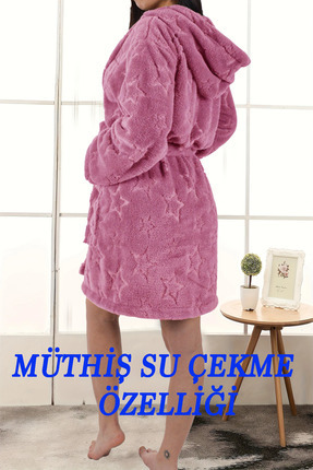 Ultra yumuşak LİLA Yıldız Desen Bornoz (yüksek su çekme özellikli) Image 0