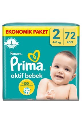 Bebek Bezi Aktif Bebek 2 Beden 72 Adet Mini Fırsat Paketi Image 0