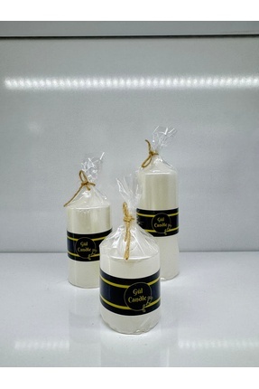 3 LÜ SET SEDEF YALDIZLI MUM ÇAP 5 CM BOYLAR 7 / 10 / 15 CM Image 0