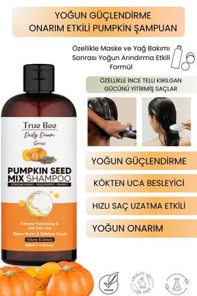 Dökülmeye Meyilli Ince Telli Saçlar Için Güçlendirmeye Yardımcı Pumpkin Seed Şampuan 400 ml Image 0