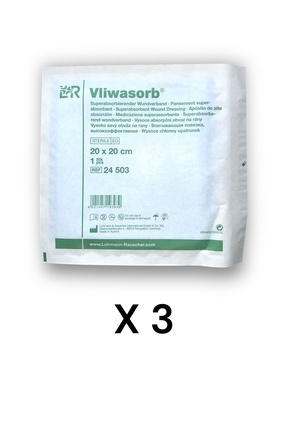 Vliwasorb Süper Emici Yara Örtüsü 20 X 20 Cm - Ref 24503 - 3 Adet Image 0