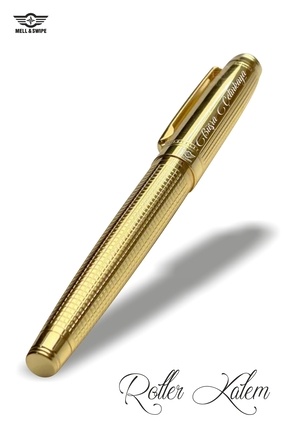 Kişiye Özel Kalem Isim Baskılı Gold Renk Lüx Şık Hediyelik Roller Imza Kalemi Kutulu Image 0