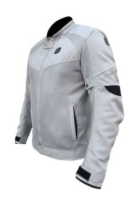 X-evo Yazlık Fileli Korumalı Motosiklet Montu Yeni Sezon Gri Image 1