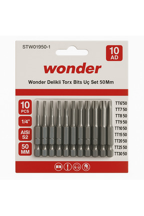 Delikli Torx Bits Uç Set 50Mm 10 Lu - STW01950-1 Image 0