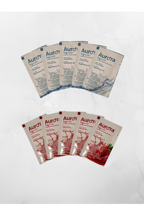 Aurora Boreale 5 Adet Sade 5 Adet Çilekli 5 Ml Şase Su Bazlı Kayganlaştırıcı Jel Paket Image 0