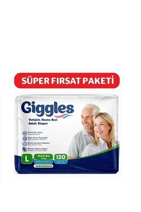 Yetişkin Bel Bağlamalı Hasta Bezi Large 30'lu 4 Paket 120 Adet Image 0