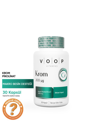 Krom Pikolinat 200 µg | 30 Bitkisel - Vegan Kapsül Image 0