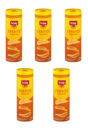 Glutensiz Patates Cipsi Curvies Paprika 170 G 5 Li Paket Image 0