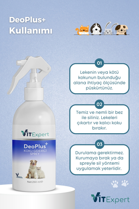 DeoPlus Ultra Etkili Kedi İdrar Kokusu Giderici & Leke Çıkarıcı Bebek Pudrası Kokulu Sprey Image 3