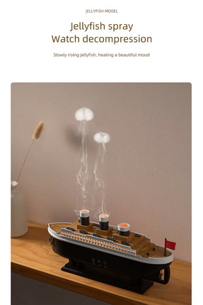 Titanic Aromaterapi Hava Nemlendirici Kuruluğu Önlemek Için Verimli Gemi Dizaynlı Difüzör Image 0