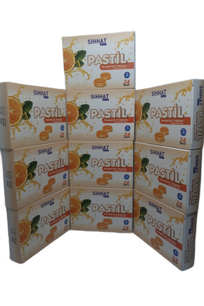 Boğaz Pastili Portakal & C Vitamini 24 Drops X 10 Adet Image 0