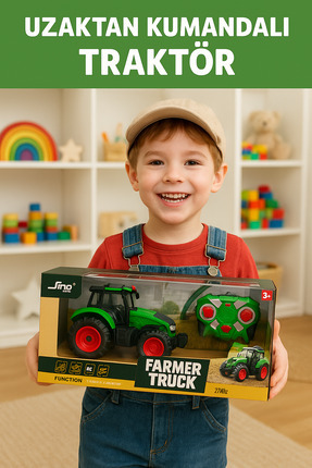 Farmer Truck Uzaktan Kumandalı Şarjlı Traktör Oyuncak (1:24 Ölçek) Image 0