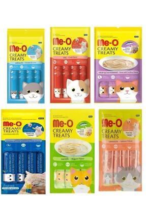 Meo Creamy Treats Sıvı Kedi Ödül Maması 6lı Set Karma 6adet 4x15gr Toplam 360gr Image 0