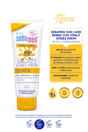 Baby SPF 50+ UVA - UVB Filtresi ve E Vitamini Etkili Çok Yönlü Koruyucu Çocuk Güneş Kremi 75 ml Image 2