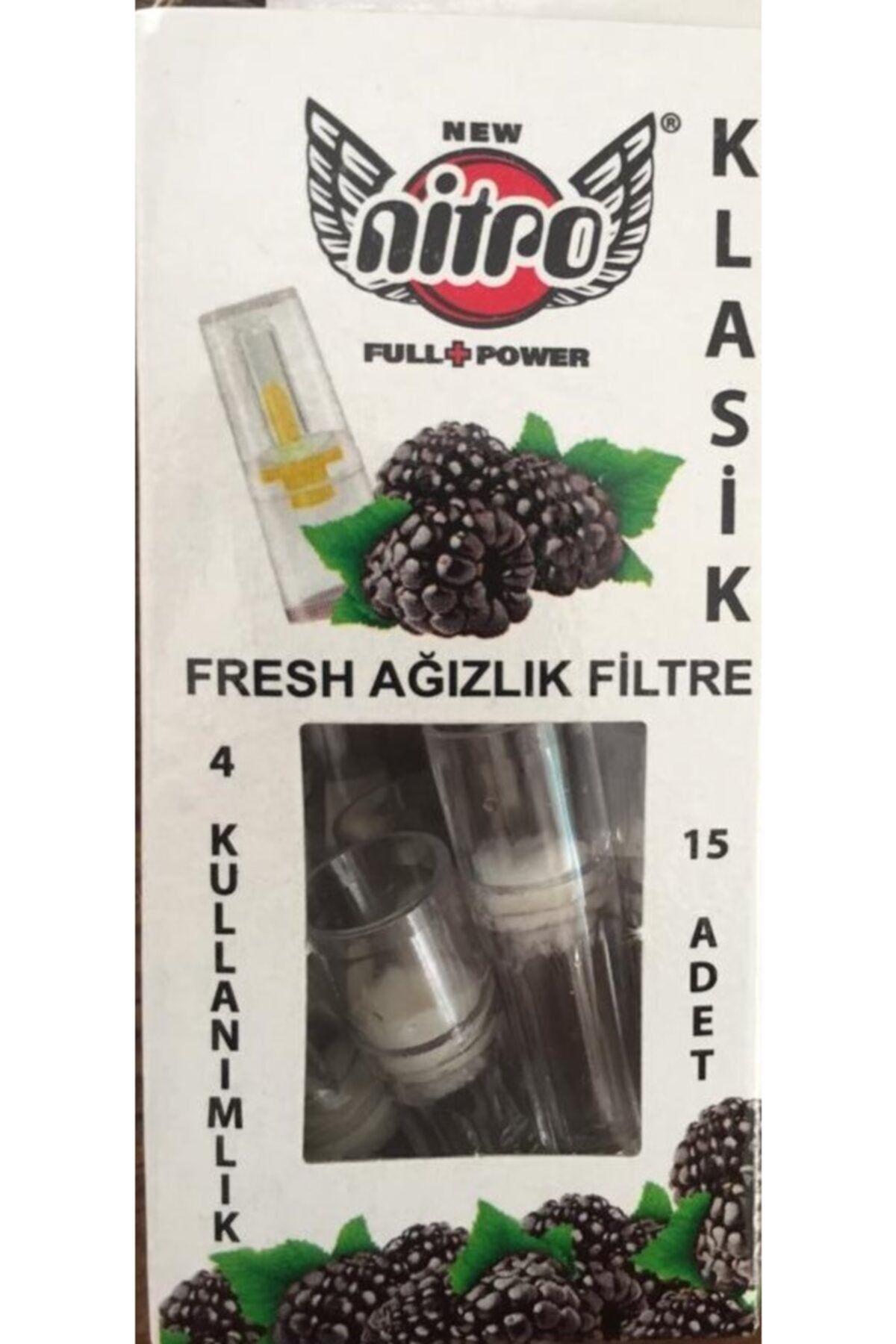 candaroğulları New Nitro Full+powersigara Filitresi Böğürtlen Aromalı 15 Adetli 4 Kullanımlık