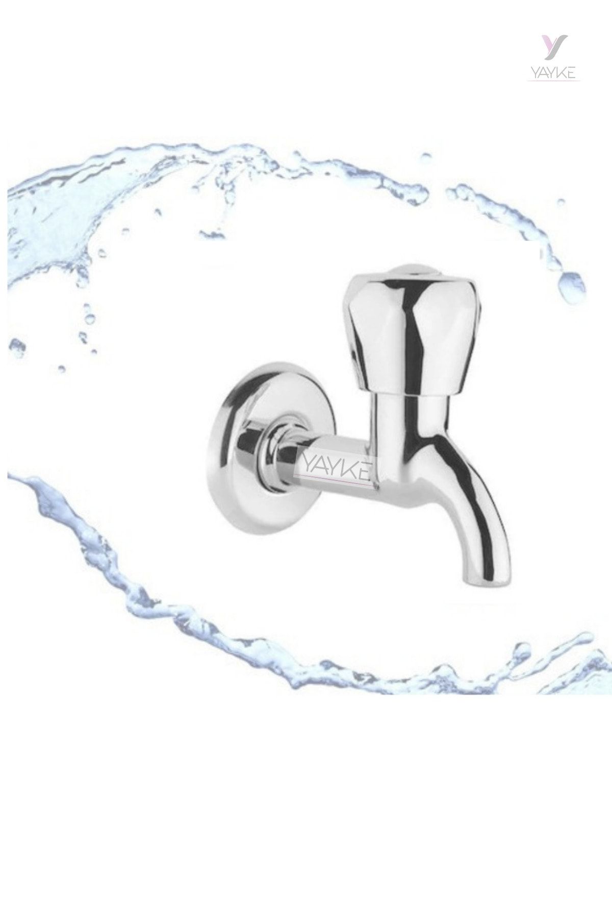 Yayke 1.kalite Topaç Krom Kısa Musluk Bahçe & Lavabo & Wc Musluğu Pirinç Gövde