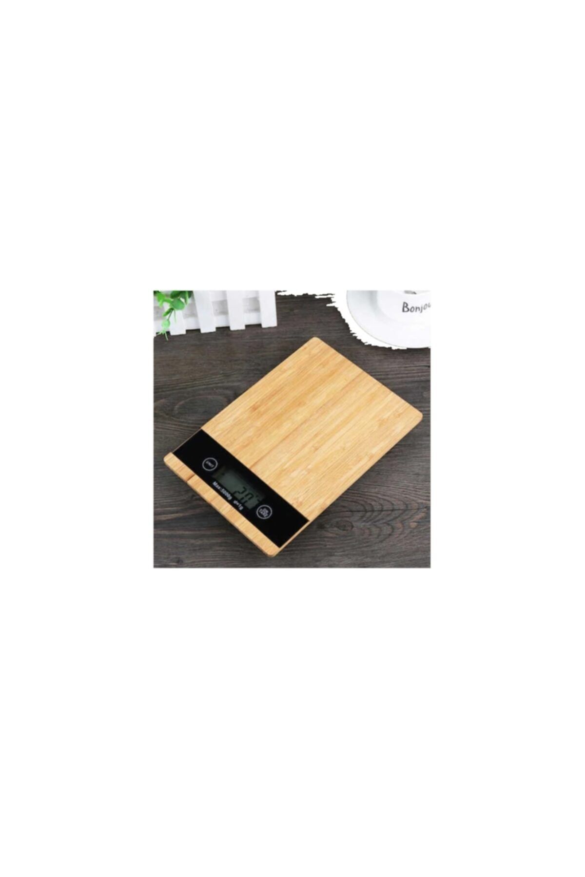 Tailanur Crown Bambu Desenli Dijital Hassas Mutfak Terazisi 1 Gr Hassasiyetli