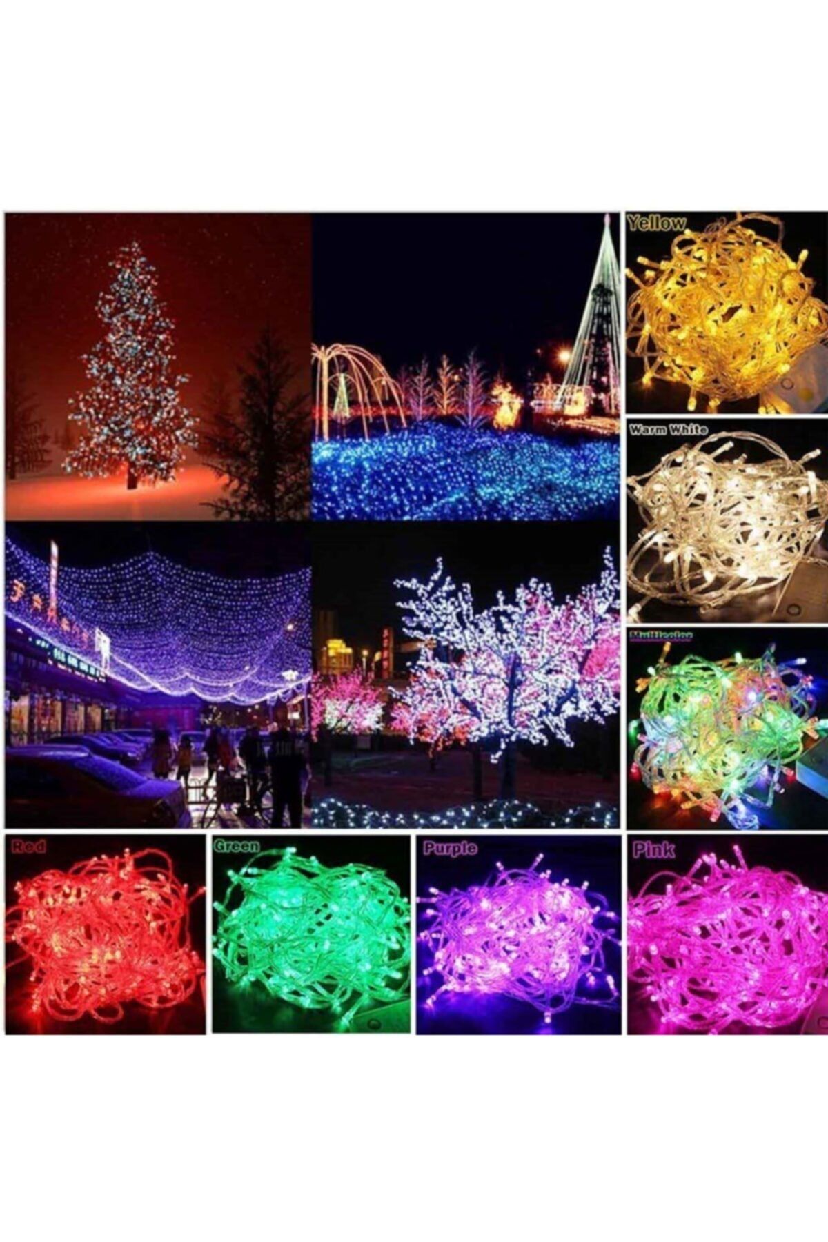 Firsat Ayi Yılbaşı Kamp Parti Çam Ağacı Süsü Aydınlatma Işığı Şerit Led Dekor Lambası Rgb