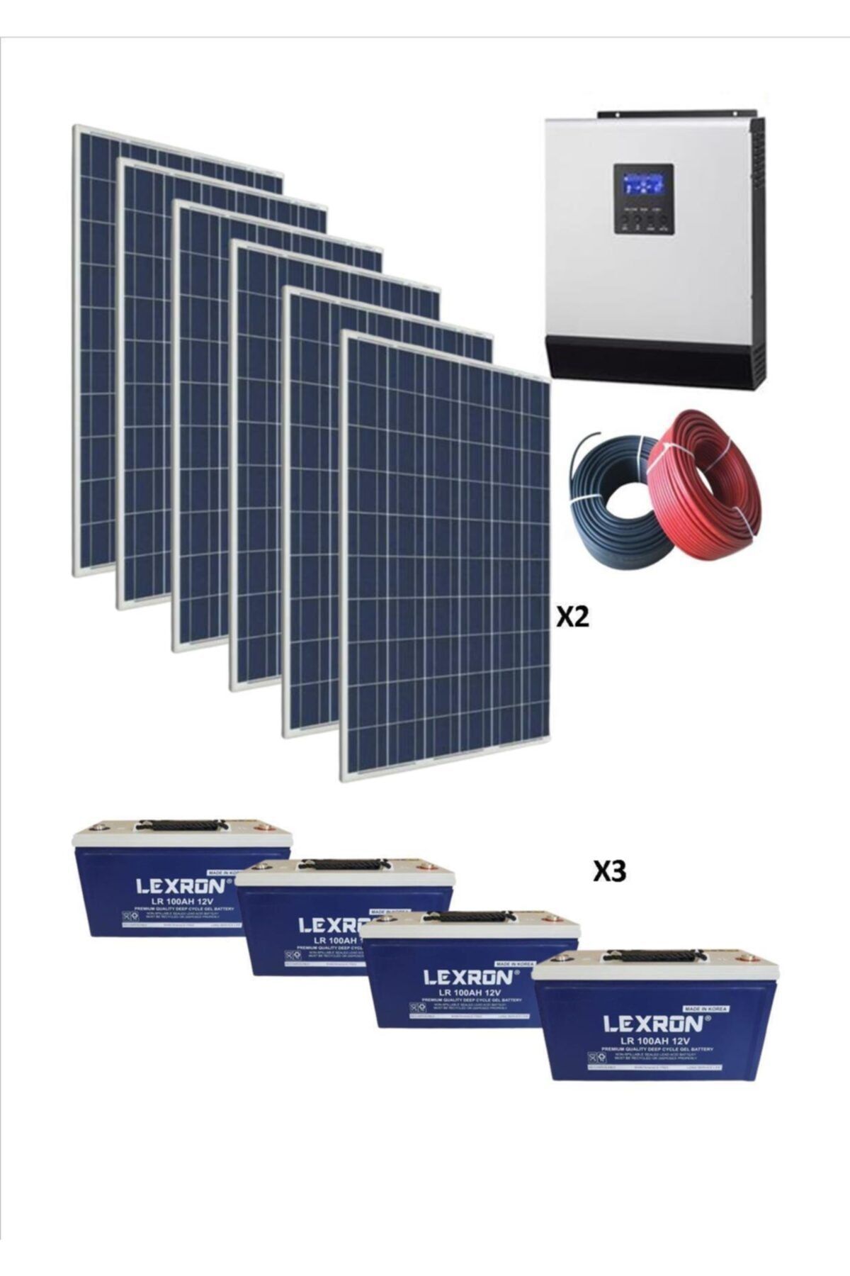 isos enerji 3 Kw Güneş Enerjili Bağ Evi,hobi Bahçesi Paketi