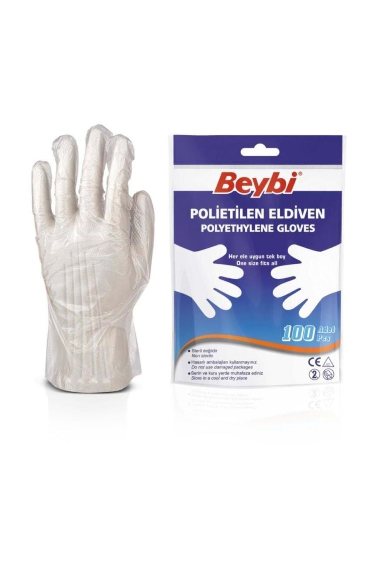Beybi Tek Kullanımlık Şeffaf Eldiven 100 Adet