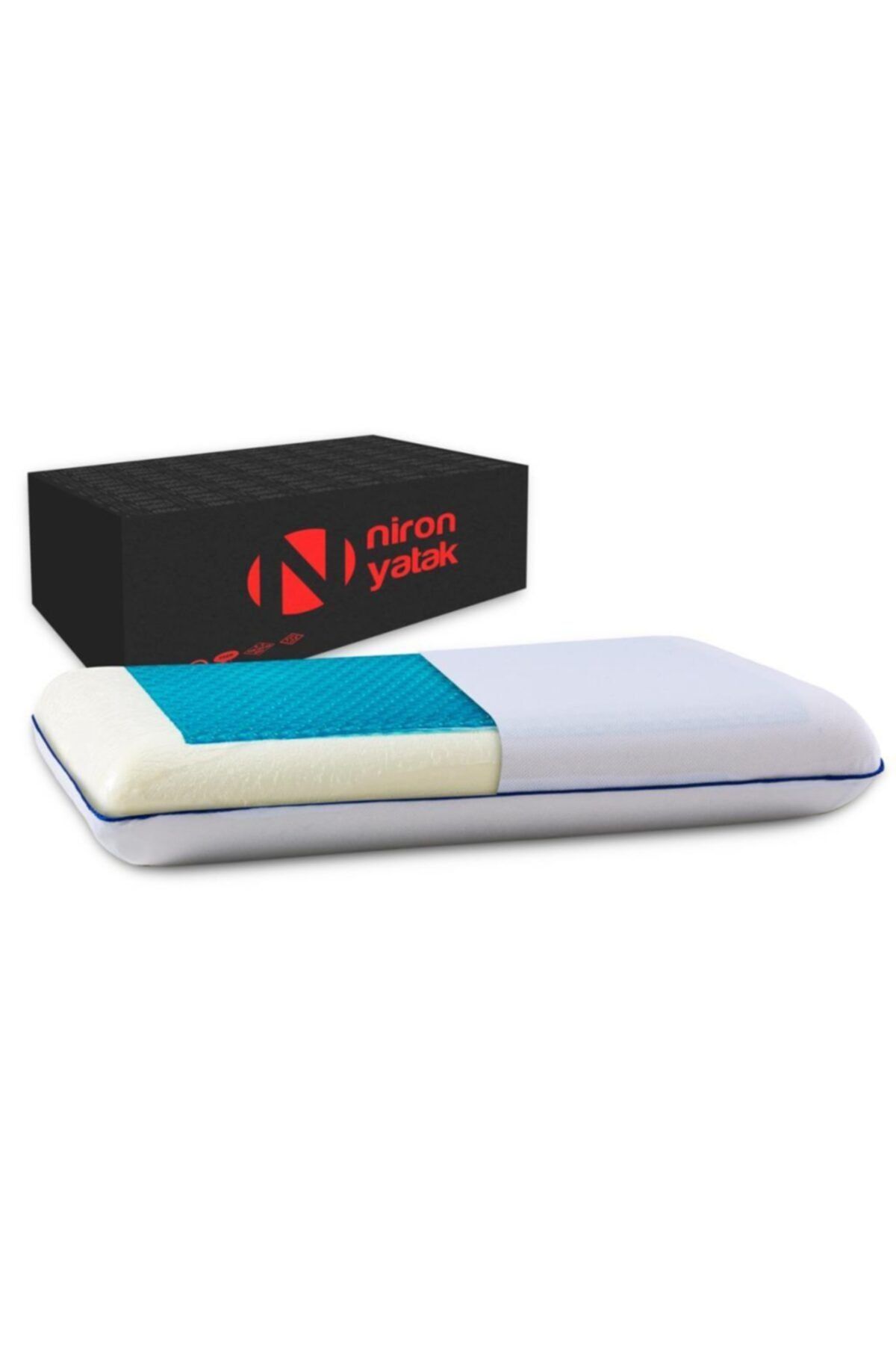 Niron Yatak Spa Visco Jel Yastık - Aqua Jel Katmanlı Ortopedik Visco 69x40x12 Cm