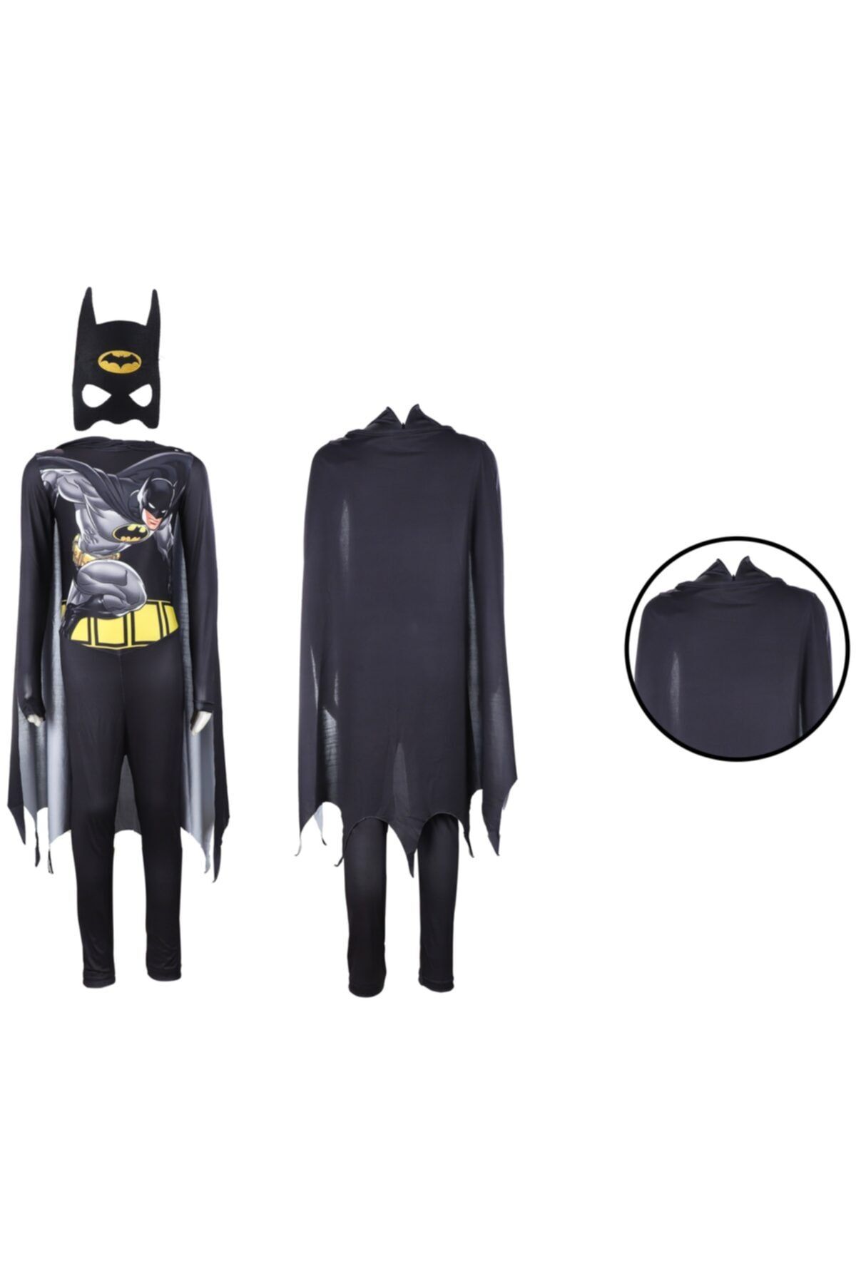 Batman Kostümü Pelerinli Kassız Butik Çocuk Kıyafeti