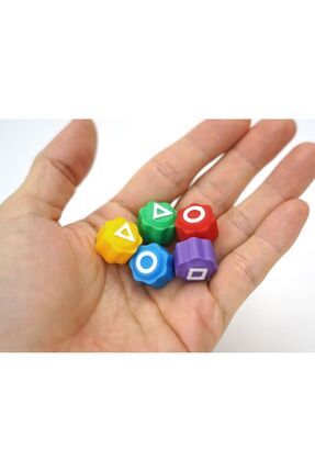 Kutuda Squid 2 Gonggi Game 5 Taş Oyun Seti Beştaş Gonggi Oyuncak Kalamar Oyun Renkli Taş Image 0