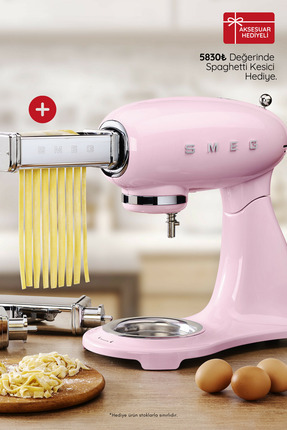 50's Style Retro 4.8 Litre Pembe Stand Mikser SMF03PKEU Image 0