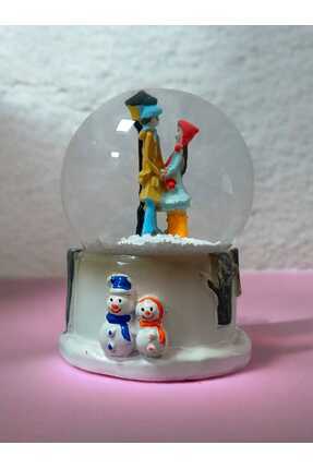 mini kar küresi ışıklı 9X6,5cm sevgi, aşk temali snow ball Image 0