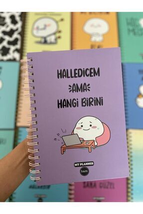 Konsept Halledicem Ama Hangi Birini Tasarımlı Tarihsiz Konuşan Ajanda Planner Image 0