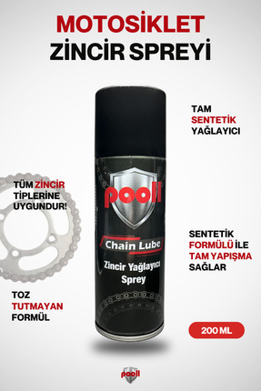 Bisiklet-motosiklet Sıvı Gres Zincir Yağlayıcı Sprey 200 ml (ÜRETİM YILI 2024) Image 0