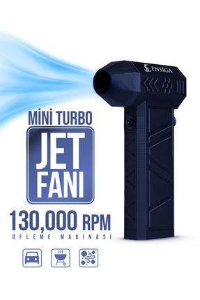 Şarjlı Araç Kurutucu Mini Turbo Jet Fanı Mangal Hava Körükleyici Devir Ayarlı Yaprak Üfleme Makinası Image 0